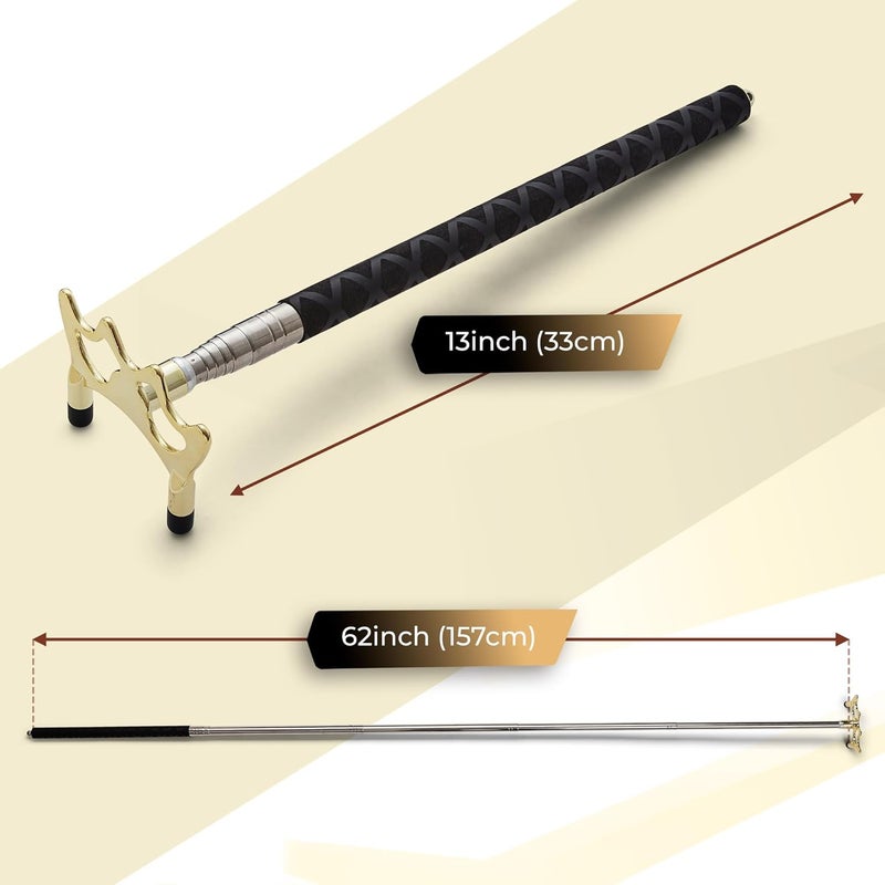 CuteKing Telescopic Bridge Stick with Premium Woven Handle, Pool Accessories, Snooker Accessories, Bridge for Snooker and Pool - Image 3